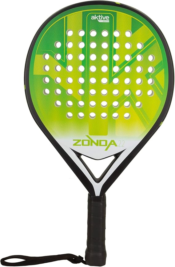 AKTIVE 54094 Pala de Pádel Fibra de Vidrio Zonda 2.2, Balance Medio, Peso 360 g, Ligera, Interior EVA, Medidas 47 x 26 x 3.8 cm, para la Práctica Regular de Pádel, Accesorios de Pádel