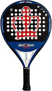 Black Crown - Pala de Pádel Modelo Rebel - Pala Equilibrada - Peso 355-370g - Marco Tubular Carbono 80% 38mm, Forma Redonda - Potencia 50%, Control 50%.