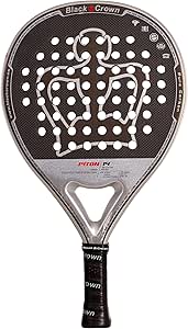 Black Crown - Pala de Pádel Piton 14 - Carbono 3K - Goma SC Black EVA - Forma Redonda - Control 50% y Potencia 50% - Jugadores polivalentes - Marco Aero Carbon - Peso 355-370g