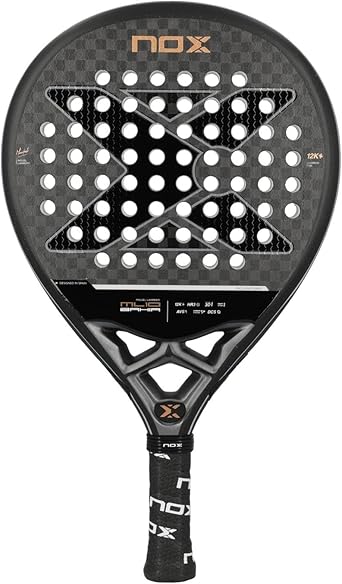 NOX - Pala de Pádel ML10 Bahía Luxury Series 12K, por Miguel Lamperti, Pala Pádel con Forma de Lágrima para Nivel Avanzado y Competición, Carbono 12K, Núcleo EVA HR3, Superficie Rugosa