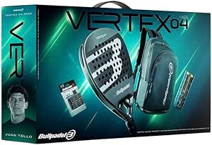 Pack Bullpadel Vertex 04 M 25 – Pala de Pádel de Potencia + Accesorios Premium | Modelo 2025 | Jugador Avanzado | Balance Alto, Carbono Profesional