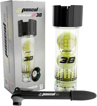 Presurizador Pelotas Padel con Bomba | Padel Accesorios Bolas Padel | Accesorios Pelotas Padel y Pelotas de Tenis | Bote Presurizador Pelotas Padel | Pack Completo Inlcuye Lubricante