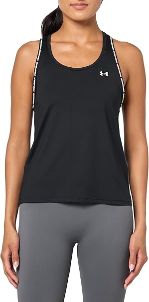 Under Armour Tech Knockout Tank, Camiseta sin Mangas para Mujer, Ligera y Transpirable Camiseta de Entrenamiento, Negro / / Blanco, XL