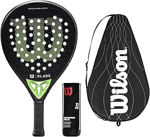 Wilson Blade Elite TX V2 - Pala de pádel (incluye funda protectora y 3 pelotas de pádel Wilson X3 Speed