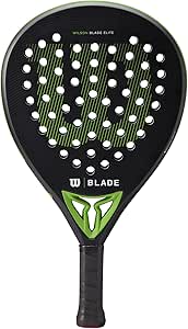 Wilson Pala de Pádel Blade Elite v2, Compuesto de Fibra de Vidrio y Carbono/EVA, 365 g, Tamaño de Cabeza 510 cm², Negro/Rojo/Verde neón