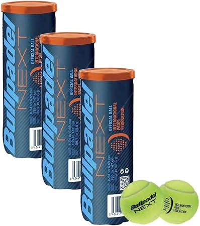 ZRZ | Pelota de Padel Fip Next | Pack 3 Botes | 9 Bolas | Bolas Padel Profesionales Competición Alta Durabilidad