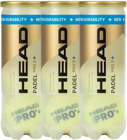 ZRZ | Pelota de Padel Head Pro S Pack 3 Botes | 9 Bolas | Bolas Padel Profesionales Competición Alta Durabilidad