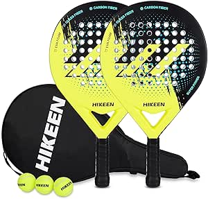 BOOSTEADY Set de Padel Raqueta con 3 Pelotas：Palas Padel para Entrenamiento Principiantes y Profesionales Raqueta Padel con Amortiguación- Fibra de Carbono y Foam EVA - Incluye Bolsa