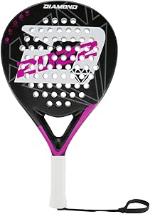 INSUM Raqueta de pádel con forma de diamante, superficie de fibra de carbono con núcleo de espuma EVA Memory Flex Core