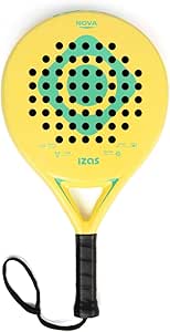 Izas Nova Pala de Padel Ligera de Fibra de Carbono y LD Foam con Diseño Diamante. Pala 38mm de Diseño Ergonómico para Máxima Potencia, Control y Absorción de Vibraciones. Raqueta Unisex 365g