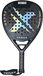 Tenax, Pala de Padel Bazooka, Plato Carbono 18K, Superficie 3D, Equilibrio Alto, Goma Eva Ultra Hard para Hombre y Mujer