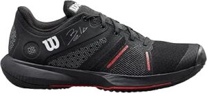 Wilson Zapatillas de pádel Bela Pro para hombre, Negro/Rojo, 6
